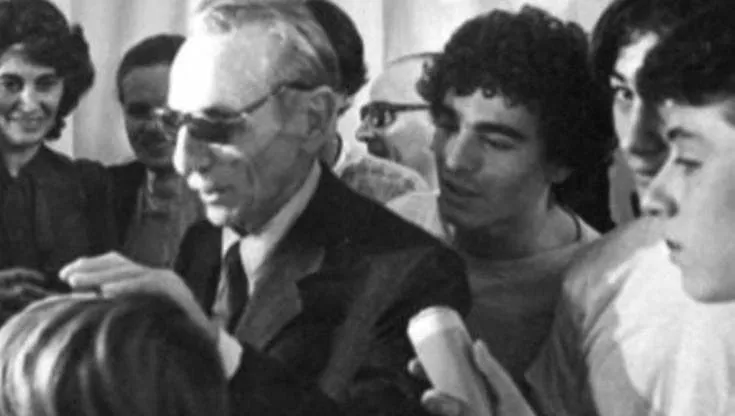 Eduardo de Filippo al Carcere Minorile Filangieri di Napoli, 1983